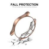 ENKAY For Samsung Galaxy Watch4 Classic 42mm ENKAY Hat-Prince Full Coverage Electroplate Soft Case TPU HD Clear Cover + Tempered Glass Protector, For Samsung Galaxy Watch4 Classic 42mm